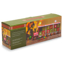 Mark Feldstein & Associates Train Countdown Rosy Red 16 x 6 Wood and Metal Holiday Decor Advent Calendar