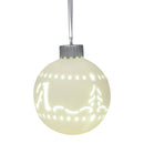 Mark Feldstein & Associates A LED Monogram White Bisque 4 x 4 Porcelain Ceramic Decorative Hanging Ornament