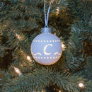 Mark Feldstein & Associates C LED Monogram White Bisque 4 x 4 Porcelain Ceramic Decorative Hanging Ornament