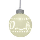 Mark Feldstein & Associates D LED Monogram White Bisque 4 x 4 Porcelain Ceramic Decorative Hanging Ornament