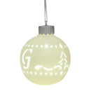Mark Feldstein & Associates G LED Monogram White Bisque 4 x 4 Porcelain Ceramic Decorative Hanging Ornament