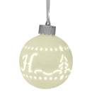 Mark Feldstein & Associates H LED Monogram White Bisque 4 x 4 Porcelain Ceramic Decorative Hanging Ornament