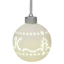 Mark Feldstein & Associates K LED Monogram White Bisque 4 x 4 Porcelain Ceramic Decorative Hanging Ornament