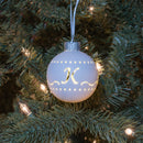 Mark Feldstein & Associates K LED Monogram White Bisque 4 x 4 Porcelain Ceramic Decorative Hanging Ornament