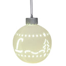 Mark Feldstein & Associates L LED Monogram White Bisque 4 x 4 Porcelain Ceramic Decorative Hanging Ornament