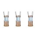 Mark Feldstein & Associates Securebrite Cob Pop Up Mini Pewter Tone 5 inch Metal Camping Lanterns Set of 3
