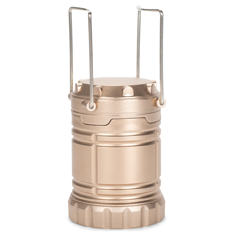 Mark Feldstein & Associates Securebrite Cob Pop Up Mini Pewter Tone 5 inch Metal Camping Lanterns Set of 3