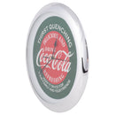 Coca Cola Diner Thirst Quenching Chrome Tone 13 inch Glass Holiday Clock