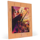 Mark Feldstein & Associates Lion King Disney Kinkade Sunrise Orange 11 inch Glass Square Wall Clock