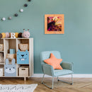 Mark Feldstein & Associates Lion King Disney Kinkade Sunrise Orange 11 inch Glass Square Wall Clock