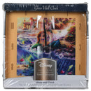 Mark Feldstein & Associates Little Mermaid Disney Kinkade Ocean Blue 11 inch Glass Square Wall Clock