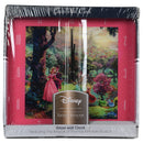 Mark Feldstein & Associates Sleeping Beauty Disney Kinkade Floral Pink 11 inch Glass Square Wall Clock