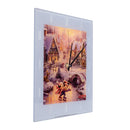 Mark Feldstein & Associates Sweetheart Holiday Mickey Minnie Disney Kinkade White 11 inch Glass Square Wall Clock