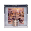 Mark Feldstein & Associates Sweetheart Holiday Mickey Minnie Disney Kinkade White 11 inch Glass Square Wall Clock