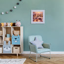 Mark Feldstein & Associates Sweetheart Holiday Mickey Minnie Disney Kinkade White 11 inch Glass Square Wall Clock