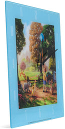 Mark Feldstein & Associates Winnie The Pooh Disney Kinkade Sky Blue 11 inch Glass Square Wall Clock