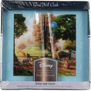 Mark Feldstein & Associates Winnie The Pooh Disney Kinkade Sky Blue 11 inch Glass Square Wall Clock