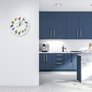 Mark Feldstein & Associates Audubon Songbird Species Non-Singing Classic White 12 inch Smooth Glass Round Wall Clock