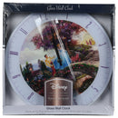 Mark Feldstein & Associates Cinderella Disney Kinkade Wishes Upon A Dream Blue 12 inch Glass Round Wall Clock