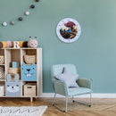 Mark Feldstein & Associates Cinderella Disney Kinkade Wishes Upon A Dream Blue 12 inch Glass Round Wall Clock