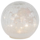 Mark Feldstein & Associates Woodland Cardinal Pair Rosy Red 6 x 6 Crackle Glass LED Lighted Holiday Globe