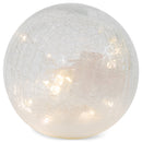 Mark Feldstein & Associates Truck with Tree Rosy Red 6 x 6 Crackle Glass LED Lighted Holiday Globe