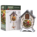 Mark Feldstein & Associates Wild Wings December Dawn Cardinal Rosy Red 17 x 9 Acrylic Holiday Cuckoo Clock