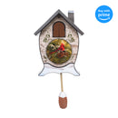 Mark Feldstein & Associates Wild Wings December Dawn Cardinal Rosy Red 17 x 9 Acrylic Holiday Cuckoo Clock
