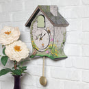 Mark Feldstein Garden Cottage Singing Cardinal Tabletop Wall Sound Cuckoo Clock