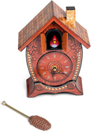 Traditional Chalet Style Singing Cardinal Tabletop Wall Sound Cuckoo Clock