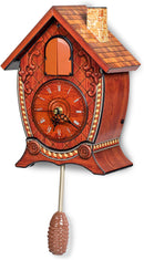 Traditional Chalet Style Singing Cardinal Tabletop Wall Sound Cuckoo Clock