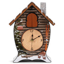 Mark Feldstein Snowy Cabin Singing Cardinal Tabletop Wall Sound Cuckoo Clock