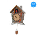Mark Feldstein Snowy Cabin Singing Cardinal Tabletop Wall Sound Cuckoo Clock