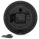 Snowman Family Winter Wonderland Round Silvertone Framed 8 Inch Musical Wall Clock