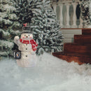 Mark Feldstein & Associates Snowman with Lantern LED Light Up 17 Inch Resin Stone Door Greeter Figurine (Sparkle)