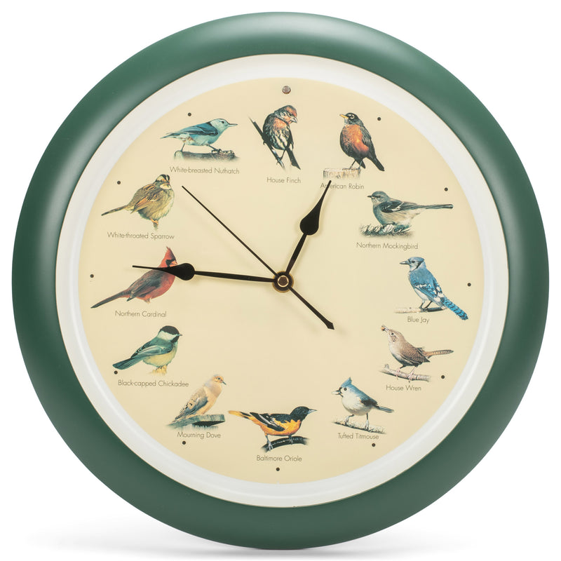 Mark Feldstein and Associates Original Singing Bird Wall Clock, 13 Inch