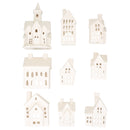 Winter Village LED Tea Light 31 Piece Porcelain Tabletop Christmas Figurine Boxed Set