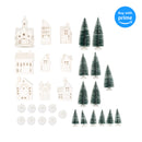 Winter Village LED Tea Light 31 Piece Porcelain Tabletop Christmas Figurine Boxed Set