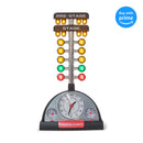 Mark Feldstein & Associates Drag Racing Christmas Tree Lighted Thermometer Sound Tabletop Alarm Clock