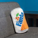 Mark Feldstein & Associates Fanta Can Classic Orange 14 x 8 Polyester Fabric Soft Plush Throw Pillow