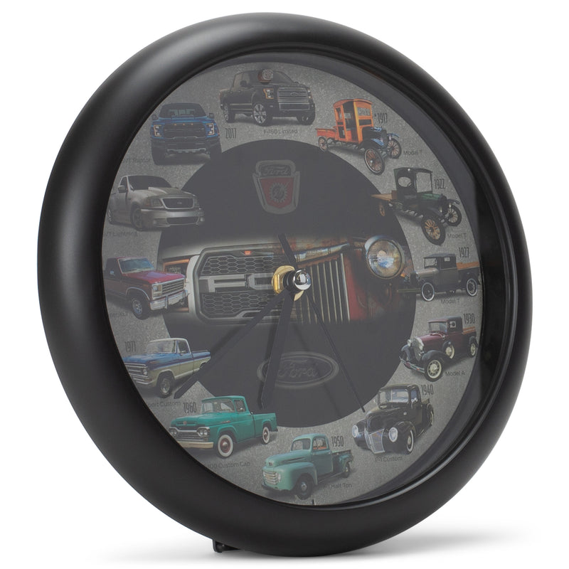 Mark Feldstein History of Ford Trucks Model T - F150 Sound Wall Clock, 8 Inch
