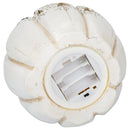 Mark Feldstein & Associates Welcome LED Pumpkin White 7 x 7 Resin Stone Halloween Collectible Figurine