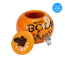 More Boos Please Pumpkin Orange 11 x 11 Glossy Ceramic Halloween Drink Dispenser