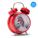 Mark Feldstein & Associates Wacky Wakers Red Rooster Bedside Tabletop Alarm Sound Clock