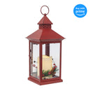Mark Feldstein & Associates Red Holly Berry and Pine Look Distressed 13.5 Inch Metal Decorative Hanging Lantern