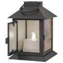 Mark Feldstein & Associates Coach Lantern Night Before Black 6 x 4 Glass and Steel Metal Holiday Figurine