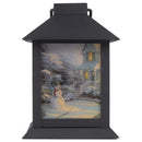 Mark Feldstein & Associates Coach Lantern Night Before Black 6 x 4 Glass and Steel Metal Holiday Figurine