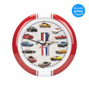 Mark Feldstein & Associates History of Mustang Sound Wall Clock, 13 Inch Red