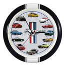 Mark Feldstein & Associates History of Mustang Sound Wall Clock, 13 Inch Black