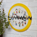 Mark Feldstein Peanuts Characters Zig Zag Yellow and Black Wall Clock, 13 Inch